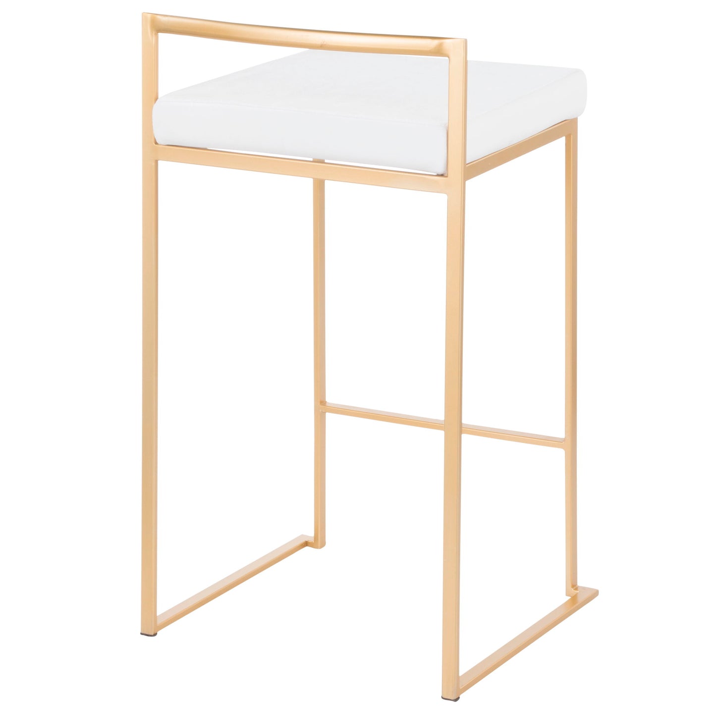 Taburete de bar Fuji de diseño contemporáneo y glamuroso (juego de 2)
