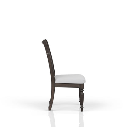 Silla auxiliar con respaldo de escalera y asiento tapizado - Café