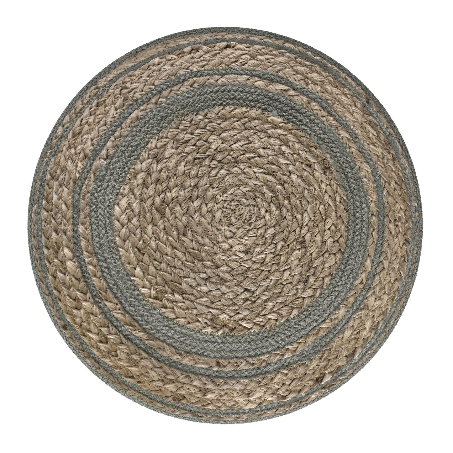 Serena - Handcrafted Round Braided Pouf