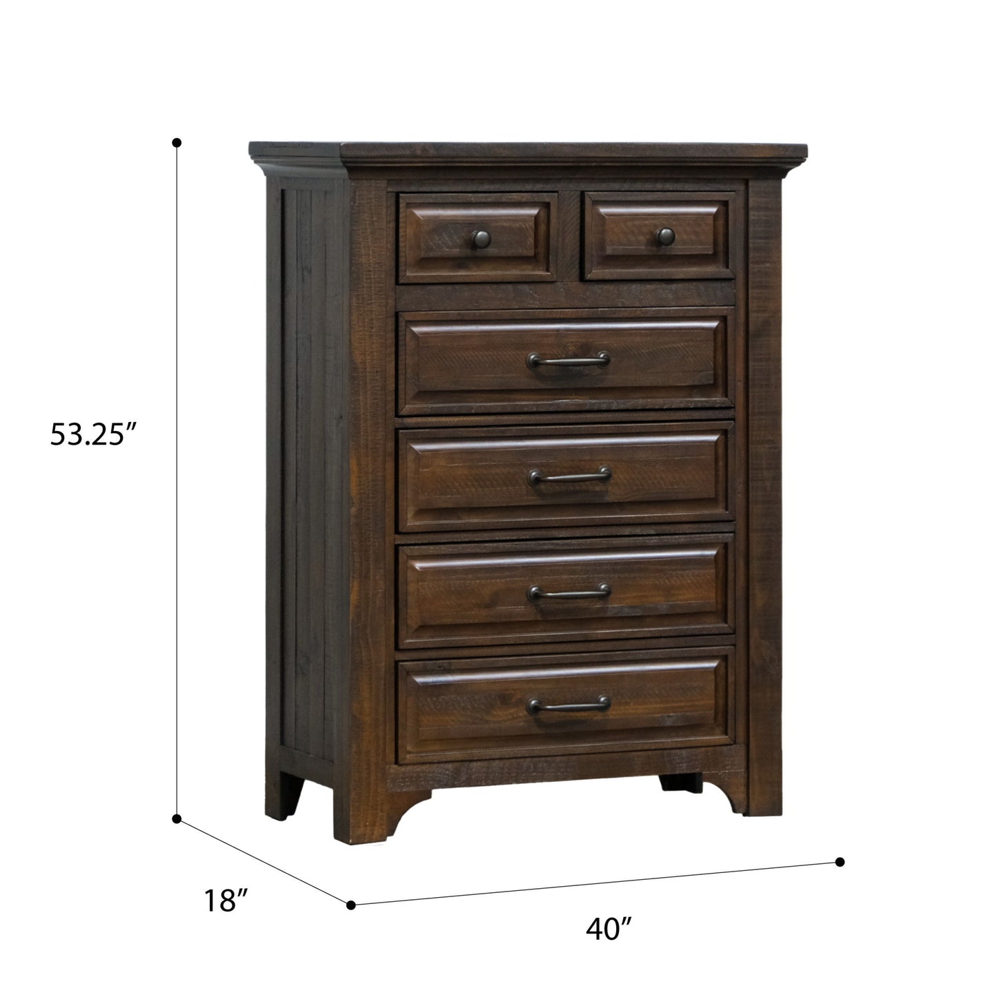 6 Drawer Chest - Brown