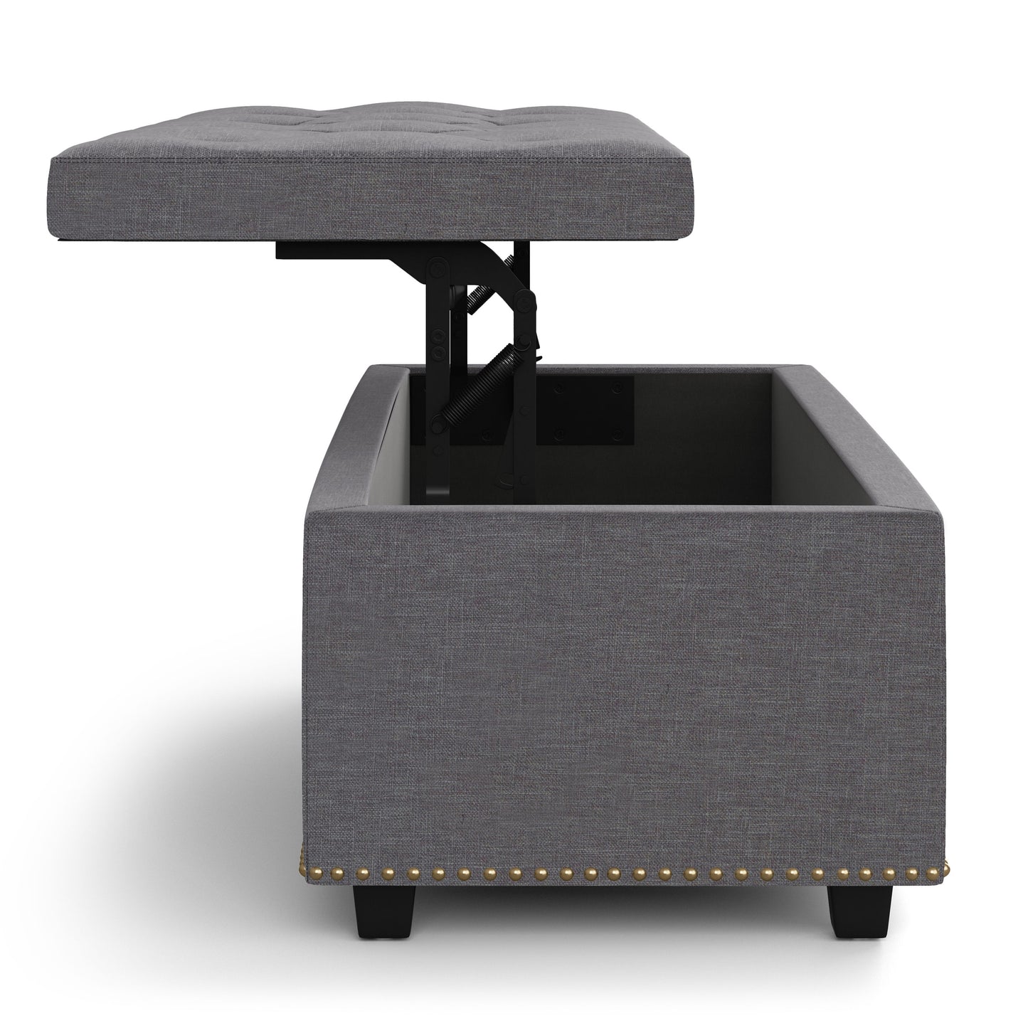 Hamilton - Otomana rectangular con tapa elevable y tapizada