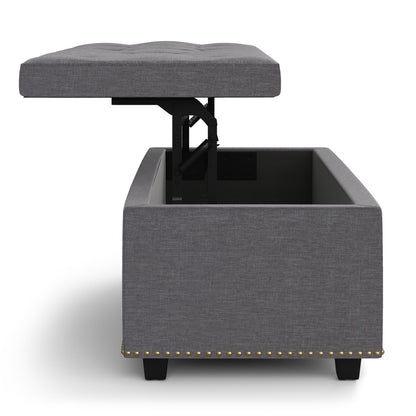 Hamilton - Otomana rectangular con tapa elevable y tapizada