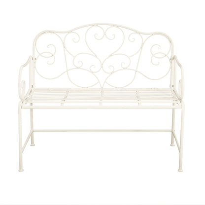 Sunnydaze - Outdoor Garden Bench - Matte White