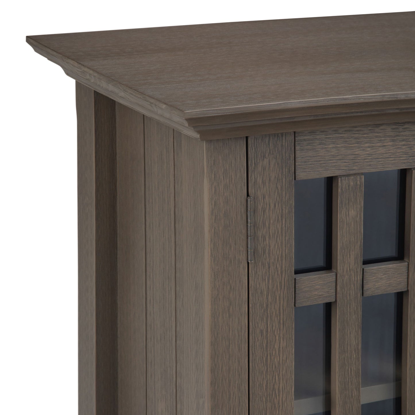 Bedford - Mueble bajo para almacenamiento multimedia - Gris estilo granja