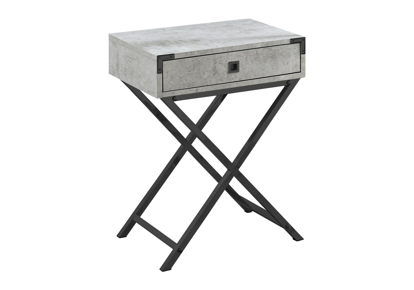Mesa auxiliar con acento, cajón de almacenamiento, diseño elegante, contemporáneo y moderno.