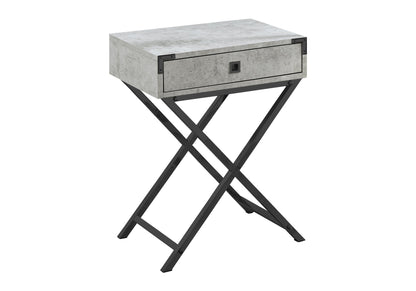 Mesa auxiliar con acento, cajón de almacenamiento, diseño elegante, contemporáneo y moderno.