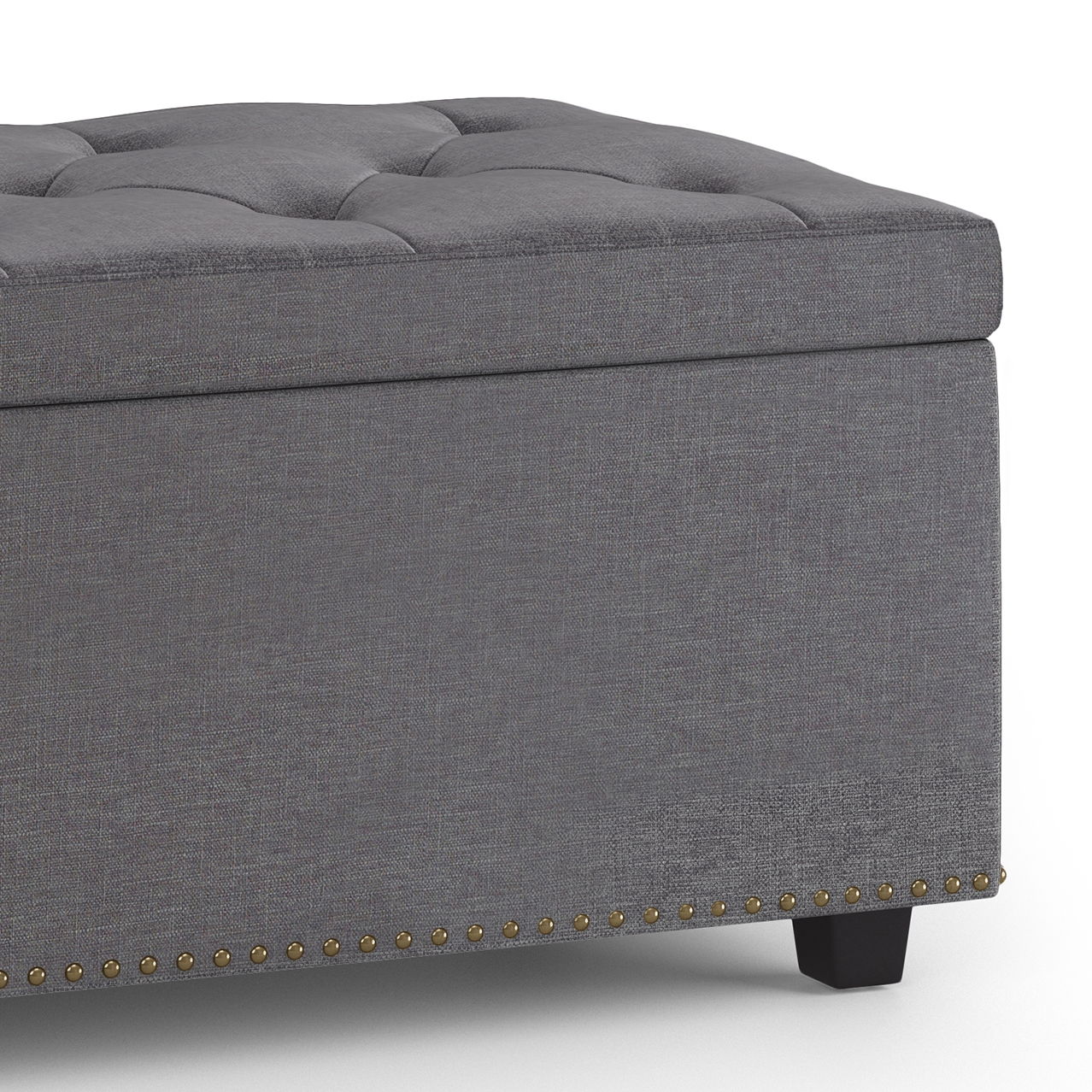 Hamilton - Otomana rectangular con tapa elevable y tapizada