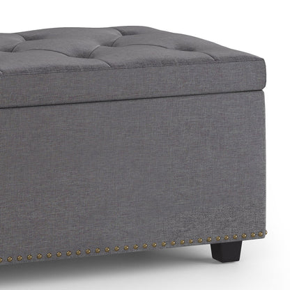 Hamilton - Otomana rectangular con tapa elevable y tapizada