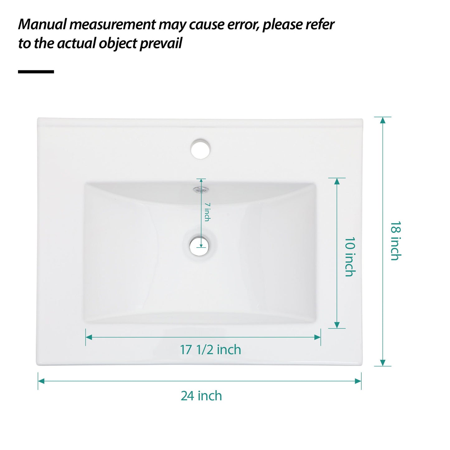 Premium Rectangular Vanity Top With Single Faucet Hole And Overflow