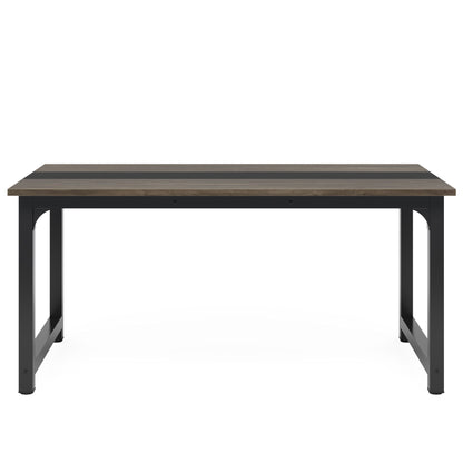 Large Computer Desk With Steel Frame For Home Office Workstation