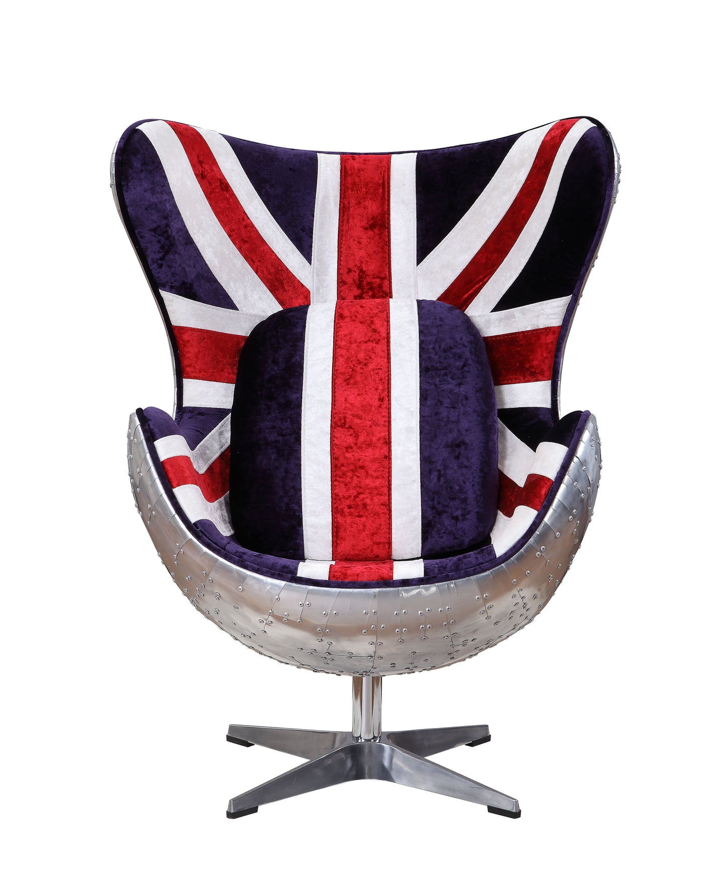 Brancaster - Silla giratoria con acento estampado - Multicolor