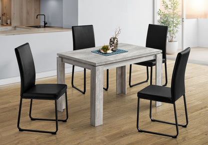 Mesa de comedor rectangular pequeña moderna y contemporánea