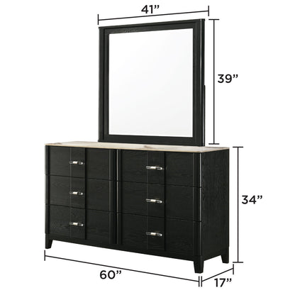 Opel - Bedroom Mirror - Black