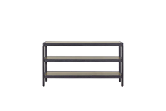 Console Table With Insets - Black