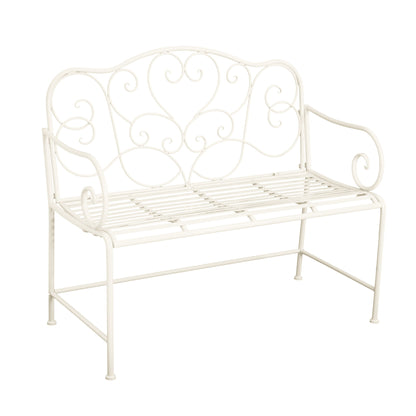 Sunnydaze - Outdoor Garden Bench - Matte White