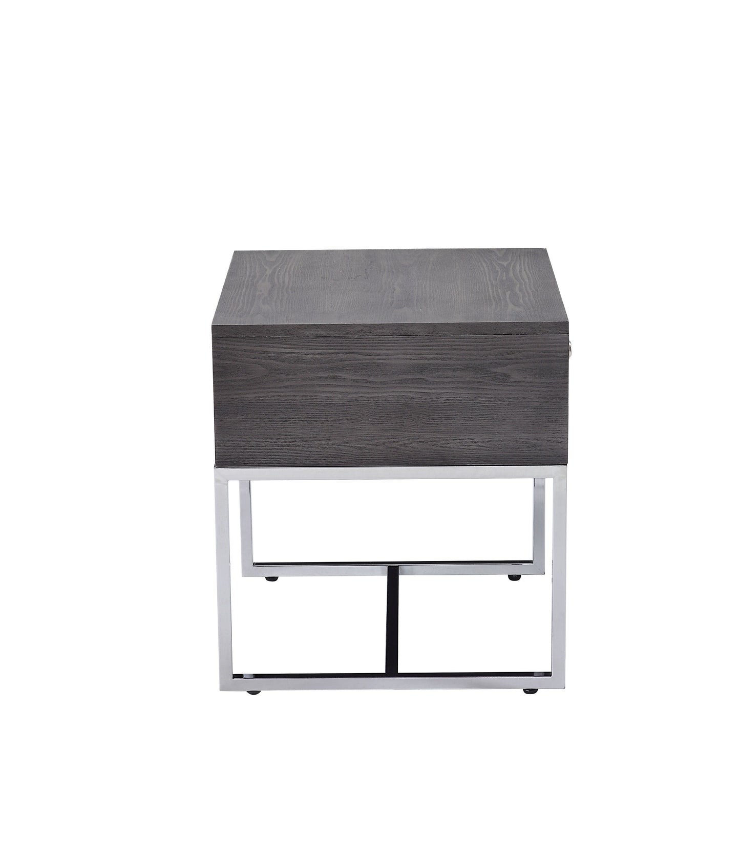 Iban - Mesa auxiliar - Roble gris/cromo