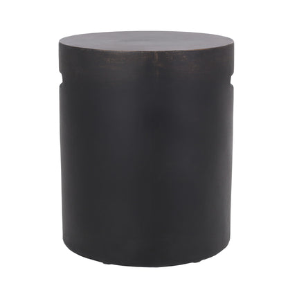 Outdoor End Table With Cutout Handle - Copper