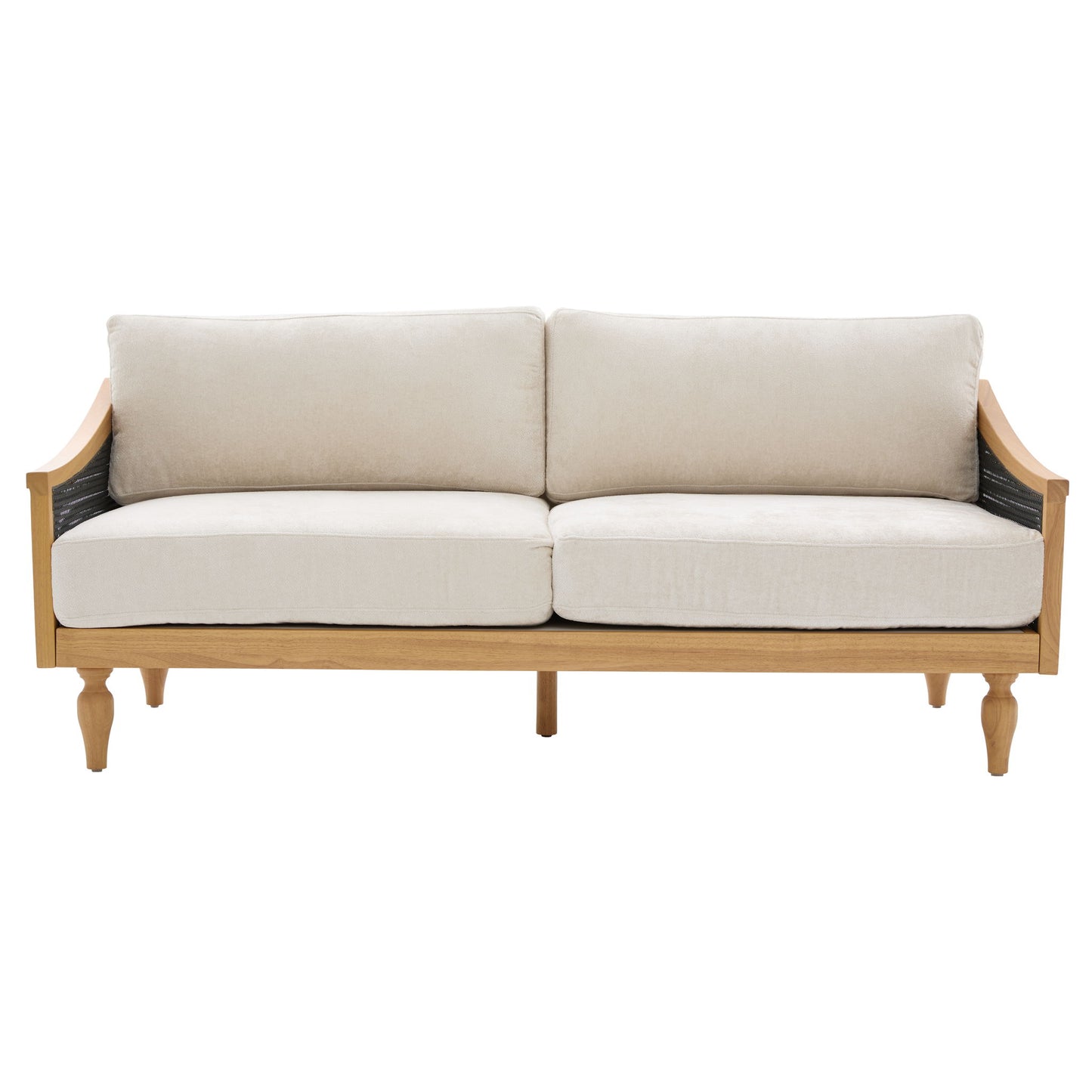Loveseat Sofa With Armrests - Black