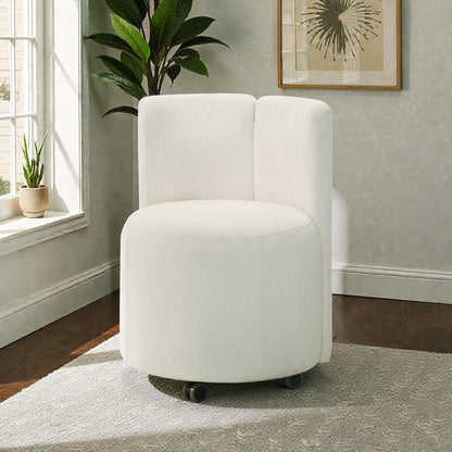 Blayde - Silla auxiliar de chenilla con asiento giratorio (juego de 2) - Blanco