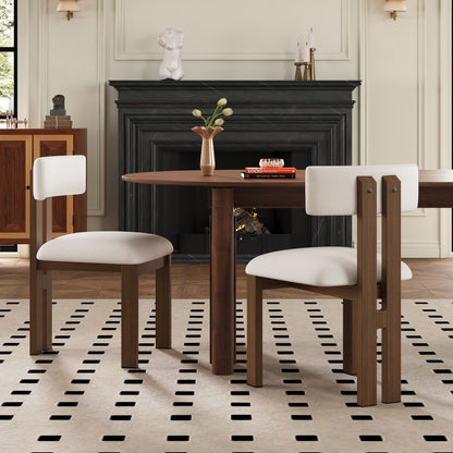 Modern Upholstered Armless Dining Chairs With Metal Legs