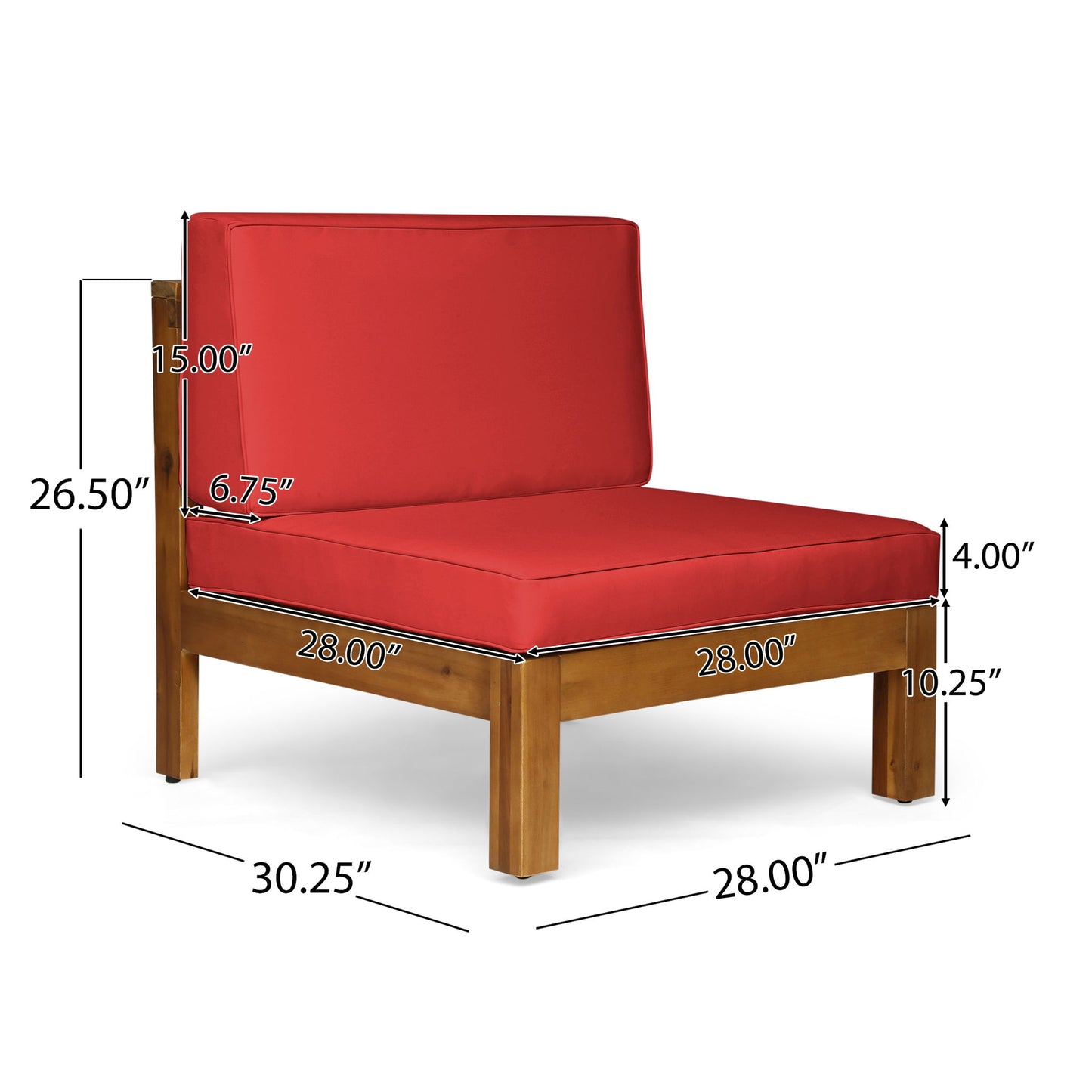 Brava - X Back Armless Chair
