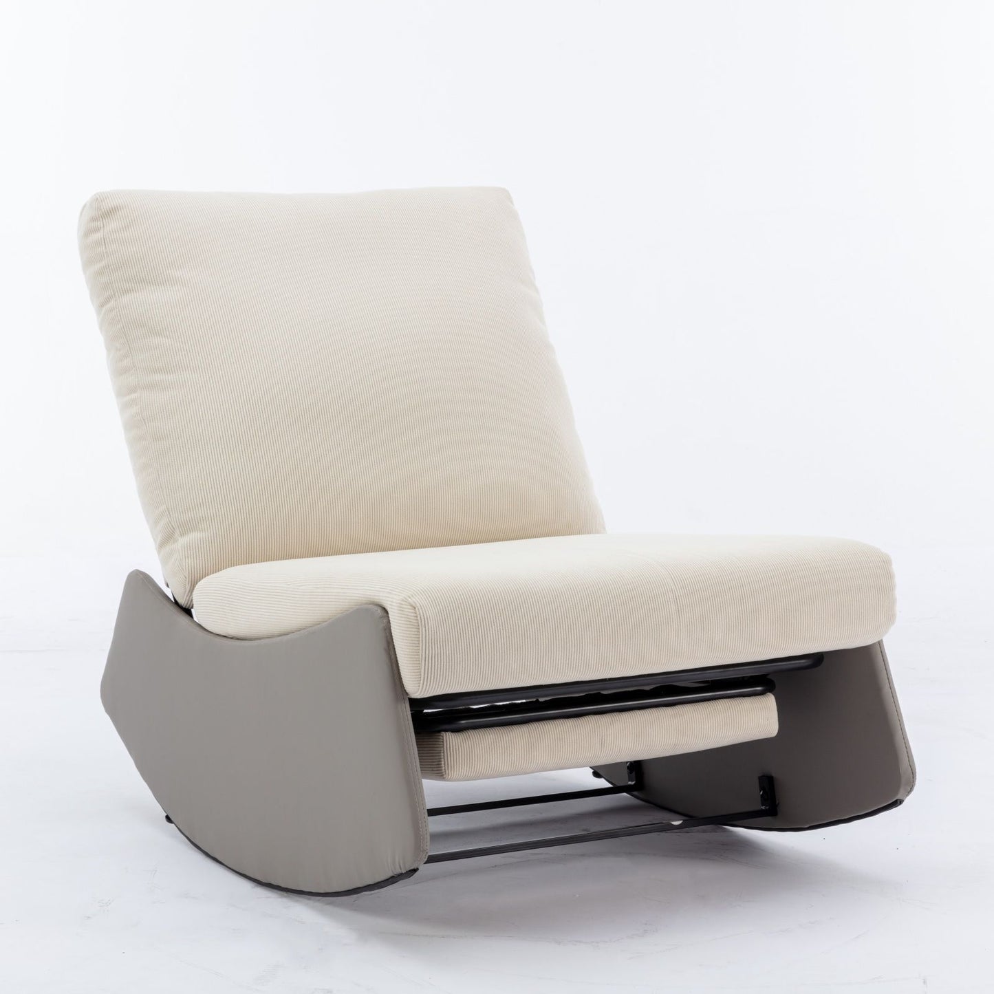 Mecedora moderna reclinable, cómoda mecedora para guardería con reposapiés, sillón de lectura con acento, sillón tapizado para relajarse y descansar, mecedora suave y acolchada para sala de estar y dormitorio.