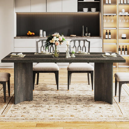 Dining Table For 4 - 6 People, Kitchen Table With Thick Top