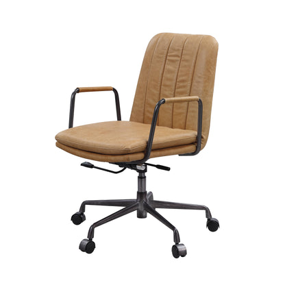 Eclarn - Silla de oficina de cuero de grano superior - Marrón