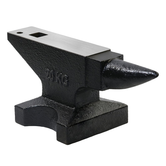 44 Lbs High Hardness Rugged Round Horn Anvil Blacksmith - Black