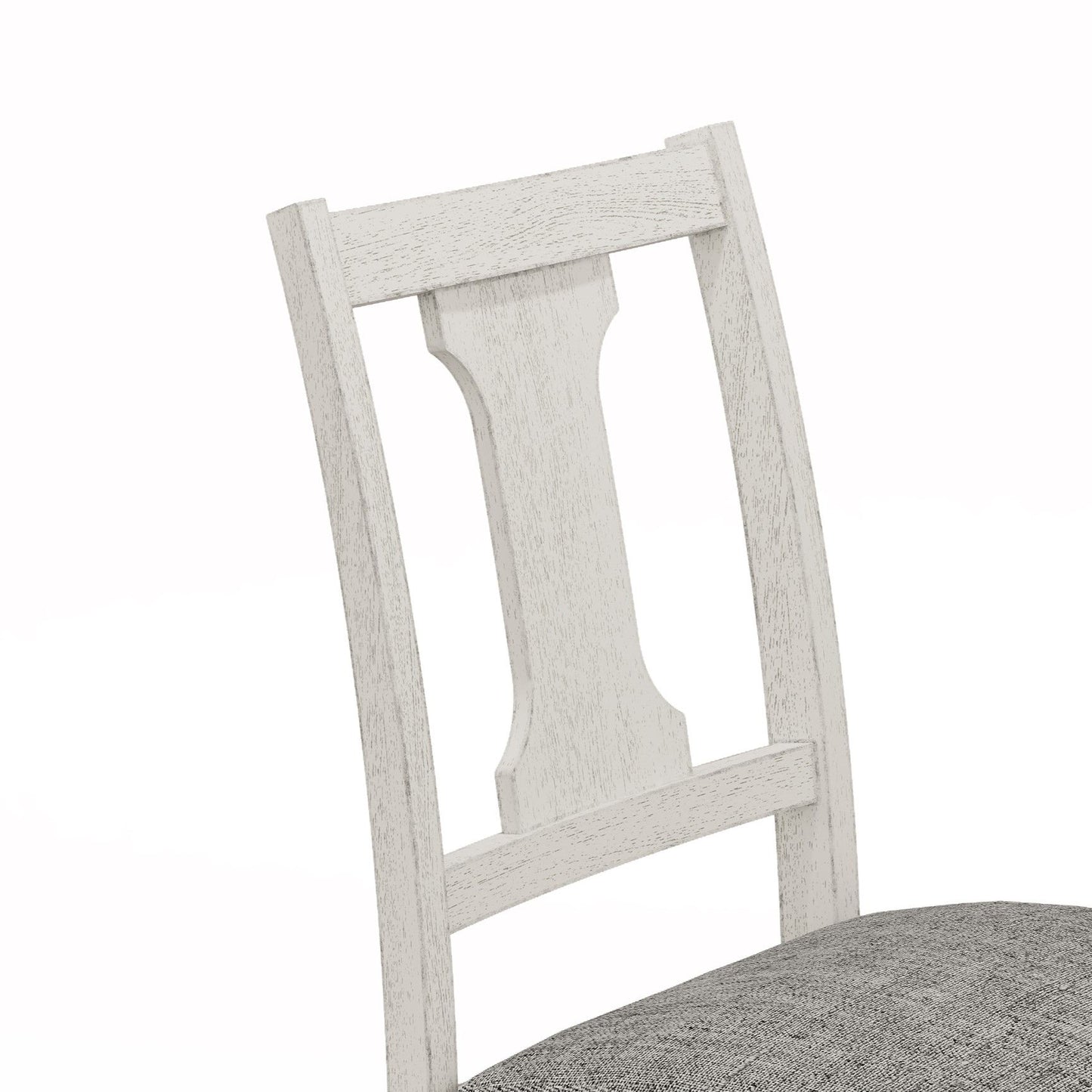 Tannen - Silla de comedor auxiliar (juego de 2) - Blanco y gris