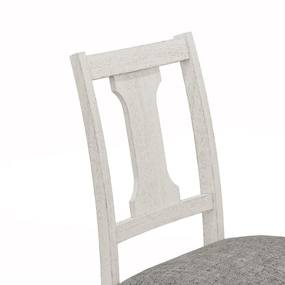 Tannen - Silla de comedor auxiliar (juego de 2) - Blanco y gris