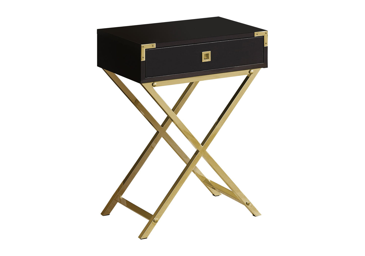 Mesa auxiliar con acento, cajón de almacenamiento, diseño elegante, contemporáneo y moderno.