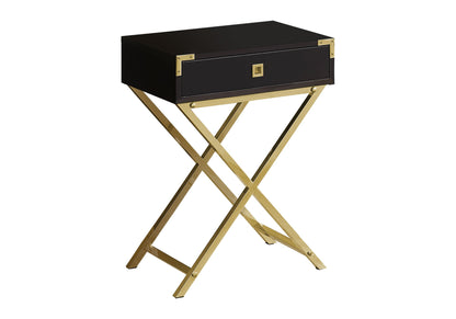 Mesa auxiliar con acento, cajón de almacenamiento, diseño elegante, contemporáneo y moderno.