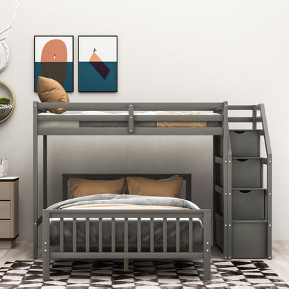 Loft Bed With Staircase And Storage