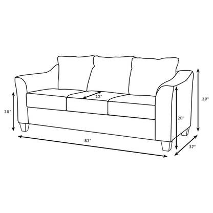 Ralston - Sofa With Accent Pillows - Gray