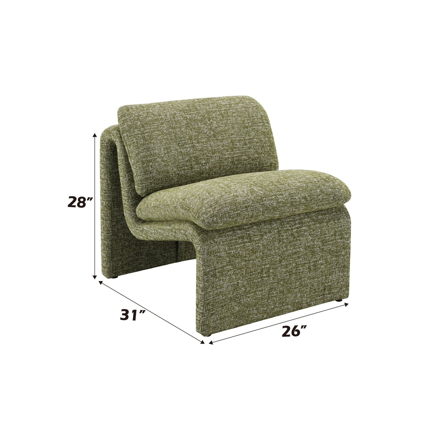 Jaeda - Silla decorativa elegante e innovadora con forma curva
