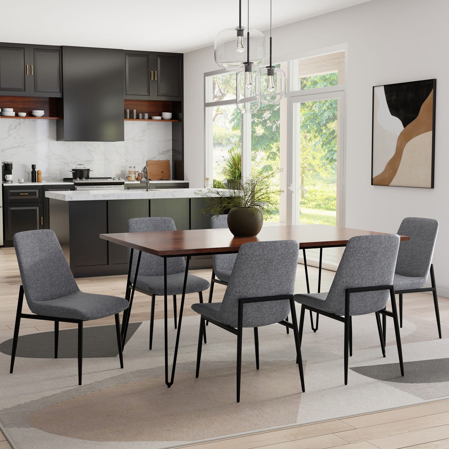 Savannah - Silla de comedor de diseño contemporáneo (juego de 2)