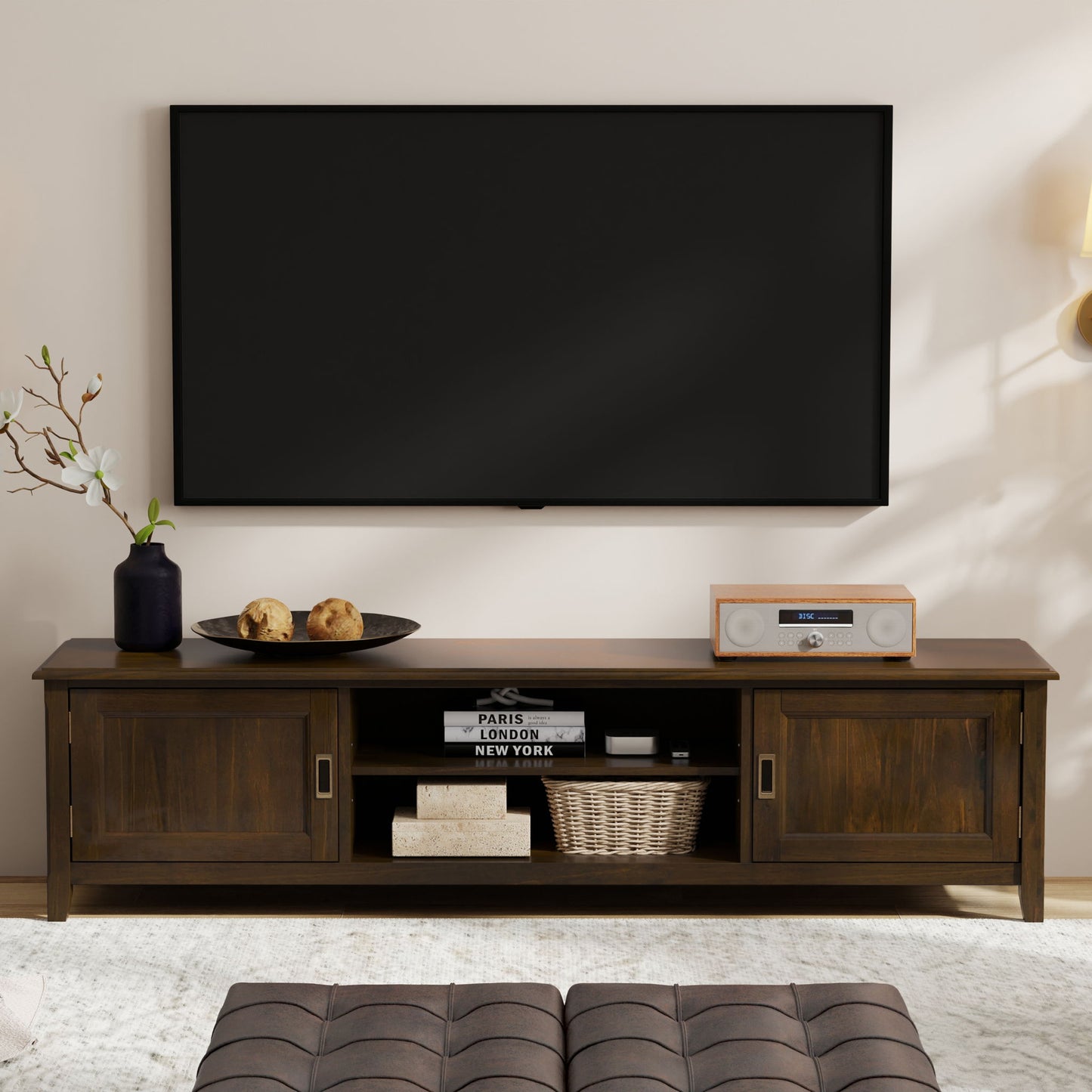 Burlington - Mueble bajo para TV - Caoba