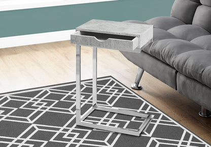 Mesa auxiliar en forma de C, diseño contemporáneo y elegante