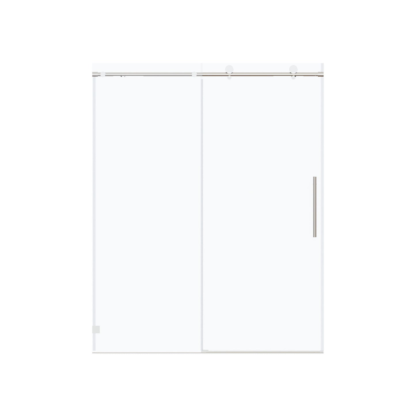 Frameless Single Sliding Soft Close Shower Doors, 5/16" Sgcc Tempered Glass