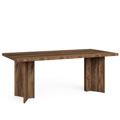 Executive Desk, Vintage Computer Workstation With Thickened Tabletop