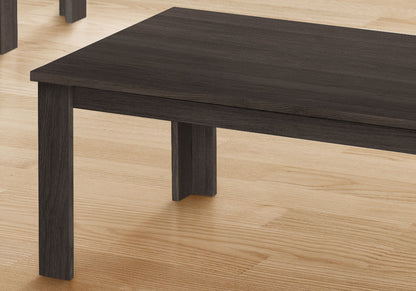 Juego de mesa de centro, auxiliar, de esquina y de acento para sala de estar, de estilo transicional (juego de 3) - Roble