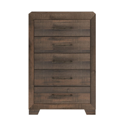 5 Drawer Chest - Brown - Wood