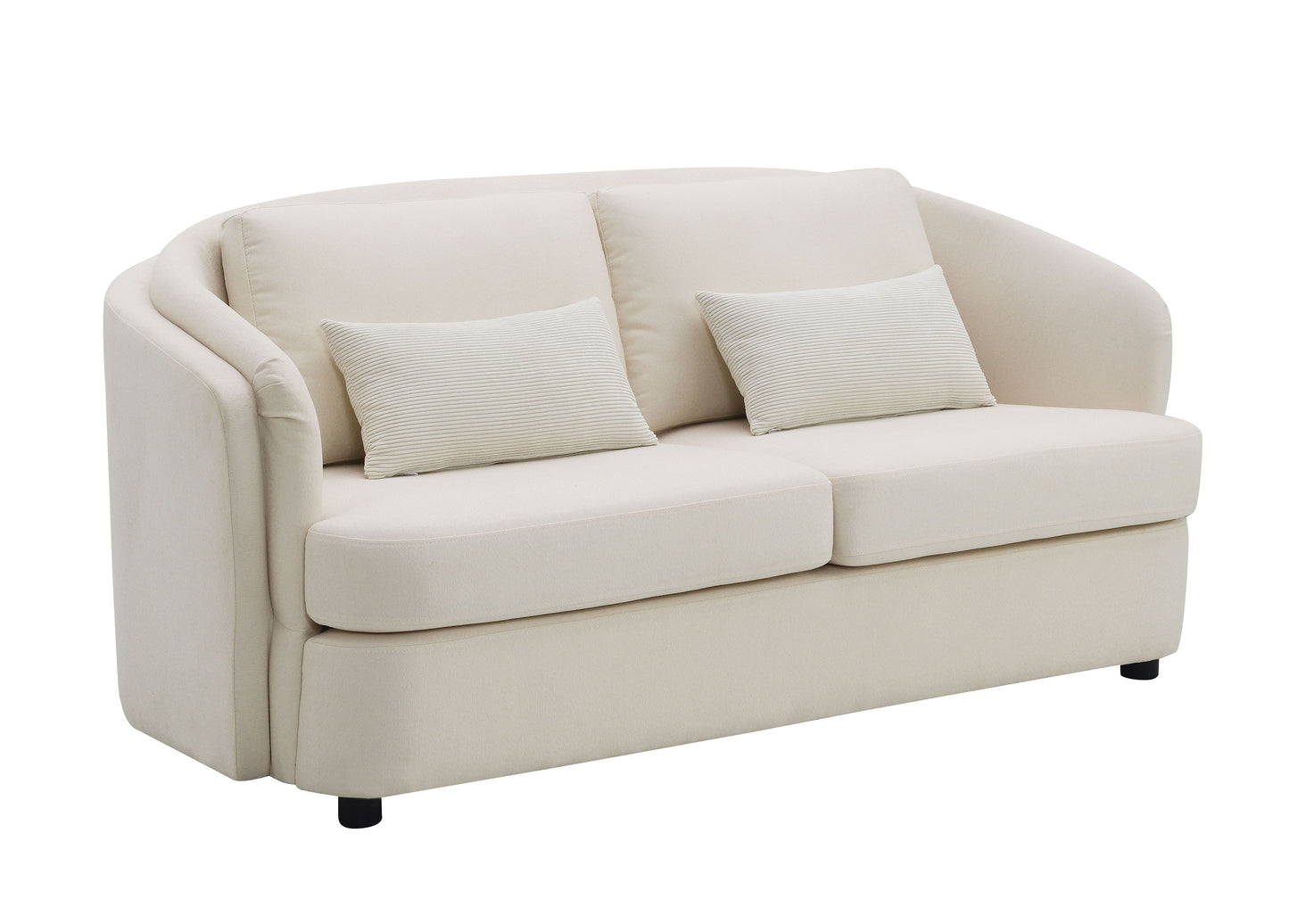 Mariko - Loveseat de lino con dos cojines - Beige