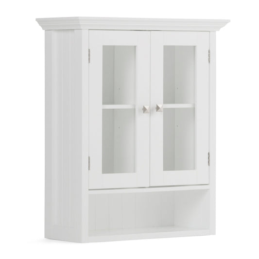 Acadian - Armario de pared de dos puertas - Blanco puro
