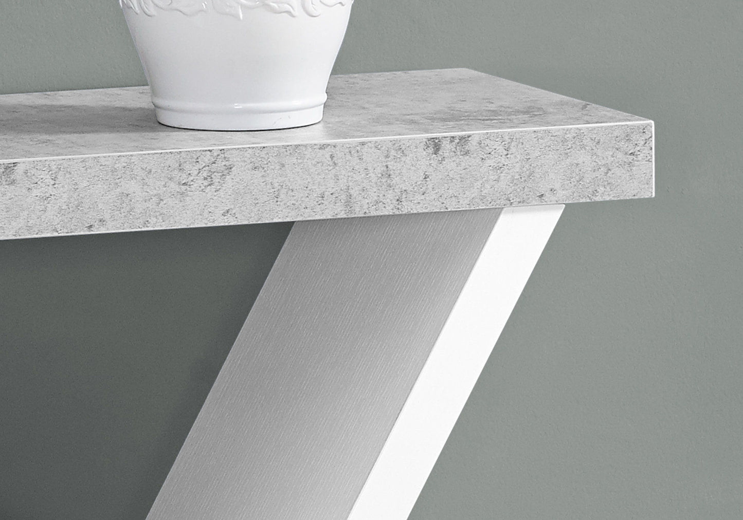 Mesa consola decorativa para entrada, amplia superficie, contemporánea y moderna.