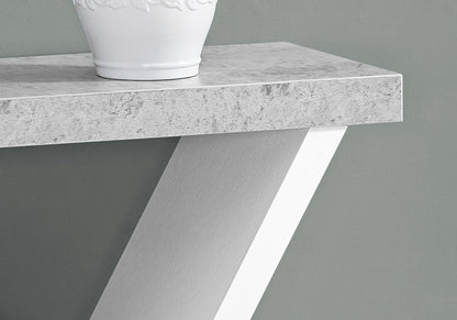 Mesa consola decorativa para entrada, amplia superficie, contemporánea y moderna.