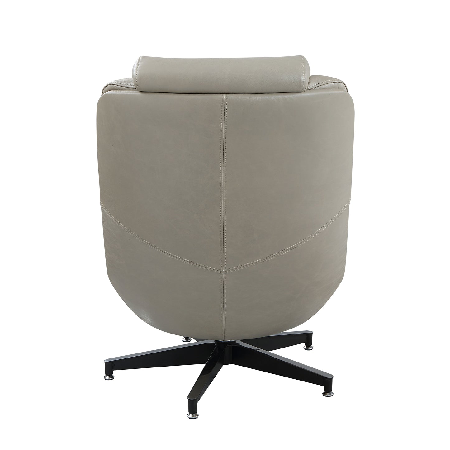 Piran - Silla decorativa giratoria de cuero de grano superior - Twilight