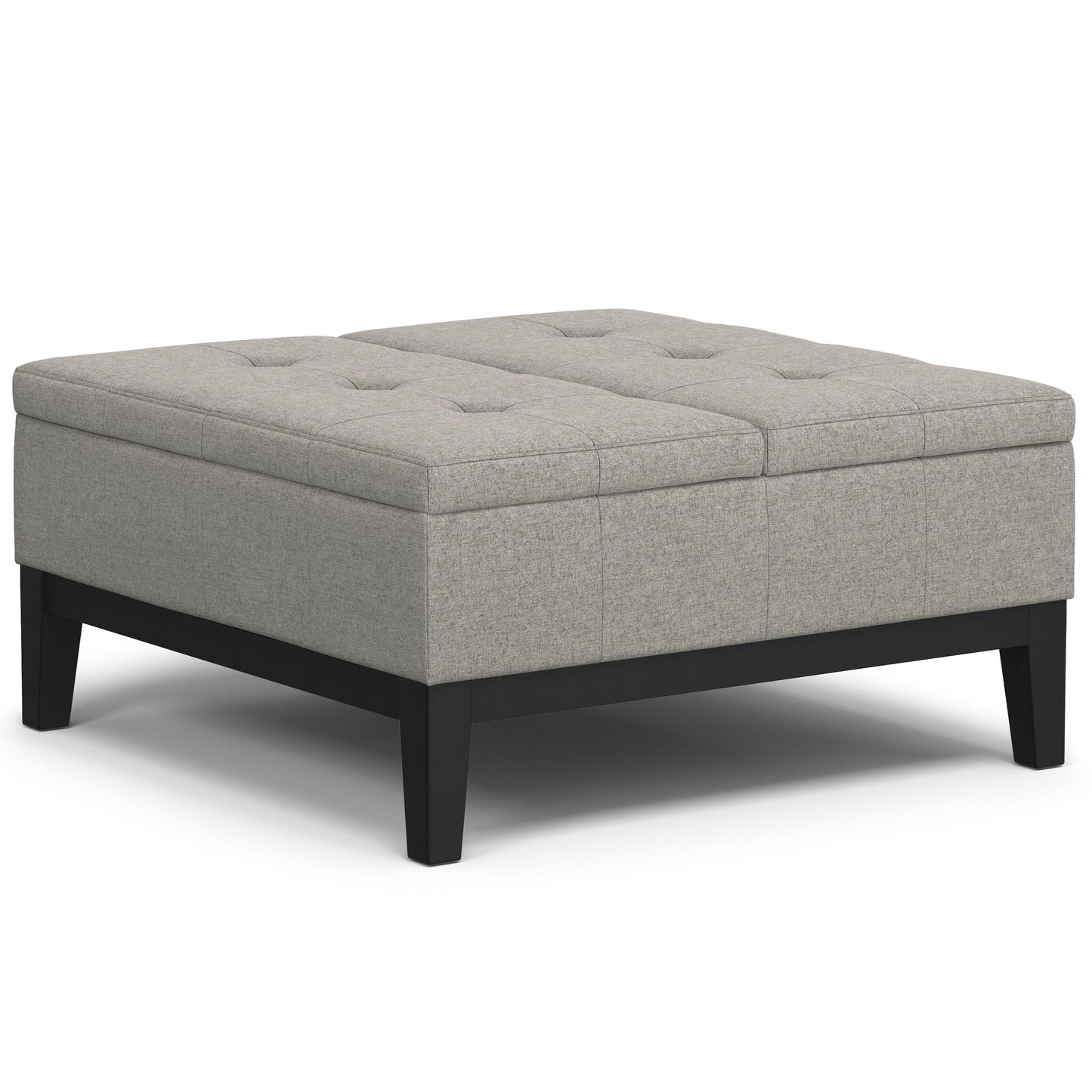 Dover - Mesa de centro elevable multifuncional con almacenamiento y otomana