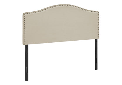 Tamaño completo, solo cabecero, tapizado, estilo transicional - Beige